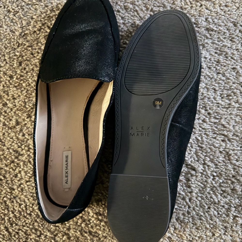 Alex Marie Elegant Black Loafers